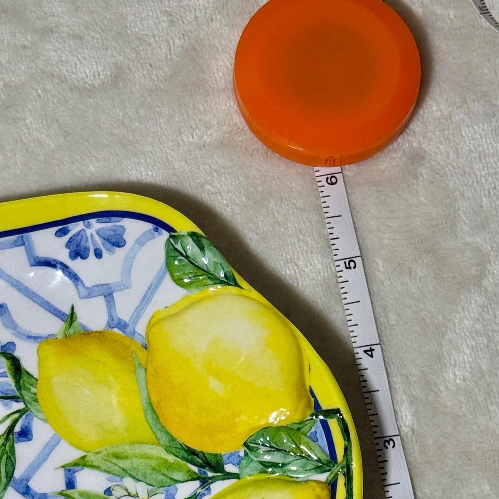 C&C California Melamine Serving Tray Lot of 2 Lemon & Tropical Bird of Paradise